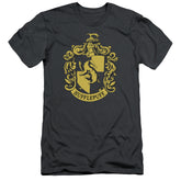 Harry Potter Hufflepuff Crest Men's Ultra-Soft 30/1 Cotton Slim Short-Sleeve T-Shirt